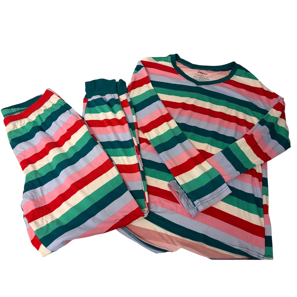 Joyspun Pajama Set S Multicolor Pajamas, Loungewear, Sleepwear, Striped, Joggers